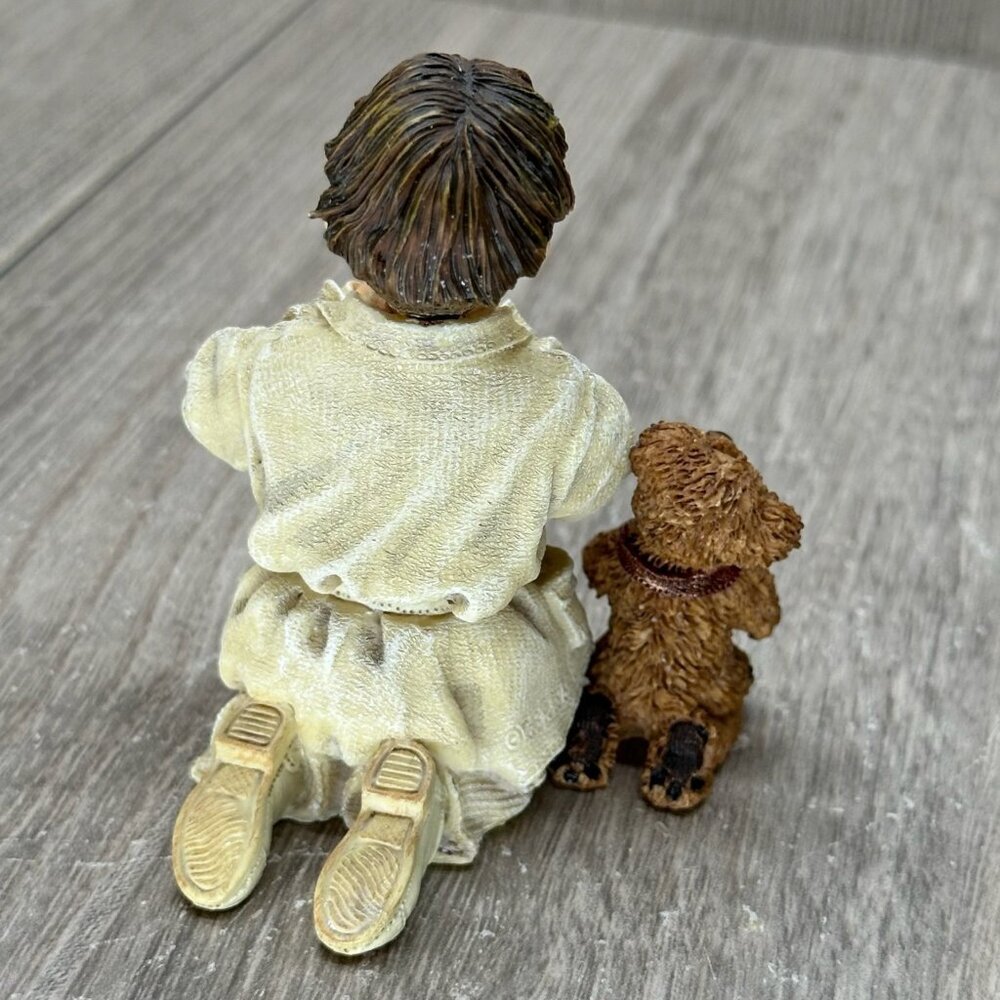 Boyds Bear Yesterdays' Child Dollstone Mark w/ Luke The Prayer Figurine # 3545 - Picture 5 of 11